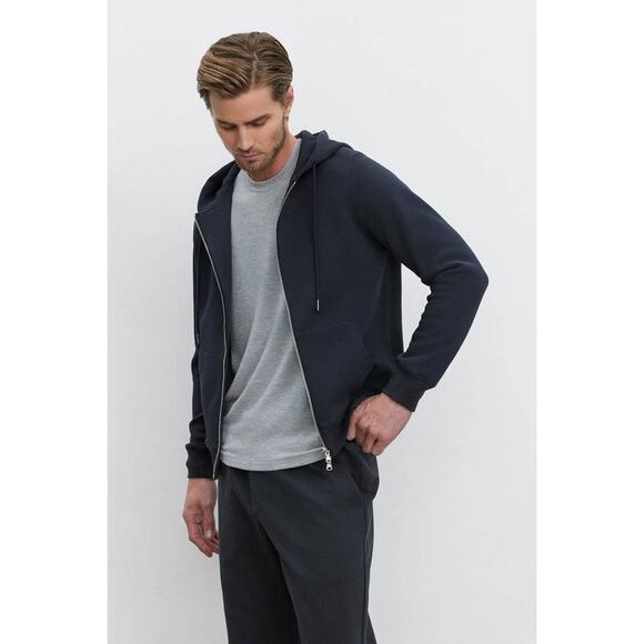 Velvet by Graham & Spencer Laird LS Zip Hoodie Sweatshirt in Navy M - Picture 2 of 4